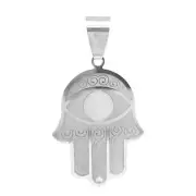 925 Sterling Silver Hamsa Evil Eye Charm Pendant