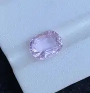 5.00 Carat Natural Cut kunzite Cushion shaped loose gemstone from Afghanistan.