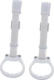 CATIEBYE 2Pcs Playpen Pull Rings Adjustable Walking Assistant for Bed Support Durable Non Slip Grip Handles Multi Functional Stand Up Rings