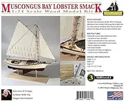Model Shipways Muscongus Bay Lobster Smack 1:24 - Level III of The Shipwright Learning Series - Model Kit for Adults to Build