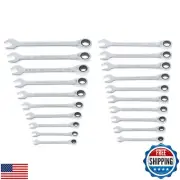 CRAFTSMAN 20 Piece Ratcheting Combination Wrench Set, SAE/Metric (CMMT87220)