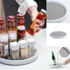Rotating Spice Organizer Condiment Storage Rack Kitchen Bathroom Swivel Tray