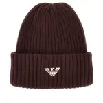 [EMPORIO ARMANI] EMPORIO ARMANI ASV 'New York' knitted beanie hat Man L-XL L-XL Brown