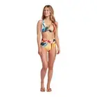 CALIA by Carrie Underwood Bikini Top Women’s Medium Painterly Floral Tie Front