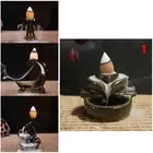 Relaxing Cascade Incense Burner Handcrafted Clay Backflow Incense Holder