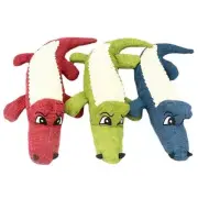 Dog Squeak Toy Chew Toy for Teeth Soft Plush Crocodile-shape Toy