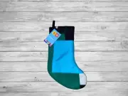 NEW Lego Collection X Target 20" Color Block Felt Christmas Stocking Green/Teal
