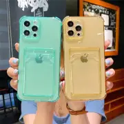 Clear Card Soft Case For iPhone 7 8 Plus 16 15 14 13 12 11 Pro X XR XS Max Cover