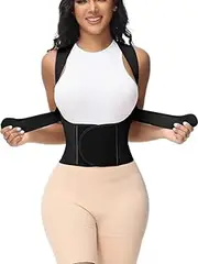 [Generic] Waist Trainer for Women Short Torso Waist Cincher Wrap Waist Trainer Back Support with Adjustable Shoulder Strap