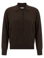 [Dries Van Noten] Dries Van Noten-Tuno Polo Marrone-Donna S