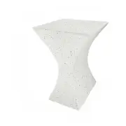 White Concrete Side Table Outdoor Indoor