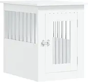 Dog Crate Furniture for Small Dogs, Side End Table, Modern Dogs Kennel Indoor Dog Cage, White 45x62x59 cm Engineered Wood