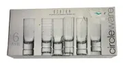 New Circleware 6 Piece Hand Cut Shot Glasses Set 2.5 oz.