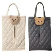 Tissue Box Organizers Hanging Pocket with Lovely Bear for Auto