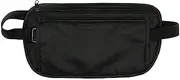 [Generic] Travel Money Belt Hidden Wallet Passport Money Waist Belt Bag Slim Secret Security Travel Bag Chest Pack, Black, Money Belt