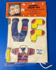 Vintage "Stuff It" Laundry Bag - Innovo 19"x27" Drawstring - USA Kitsch Sack
