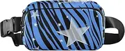 [Amooorous] Y2k Blue Leopard Stars Fashion Crossbody Bag Waist Packs for Women Men Mini Crossbody Shoulder Bag with Adjustable Strap for Shopping Sports Work, y2k blue leopard stars, 1 size