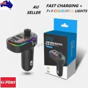 Bluetooth 5.0 Radio Car Kit Wireless FM Transmitter USB Charger MP3 Player