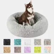 Dog Bed Donut Big Large Round Basket Plush Beds for Dogs Medium Fluffy Kennel US