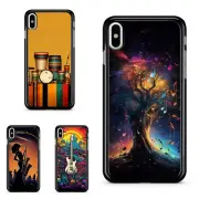 For iPhone XS 11 12 13 14 15 16 Pro Max music wallpaper blue Anti scratch Cover