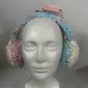 Rainbow Holographic Earmuffs Gloves Set Kids 7-14 Mermaid Sequins Blue Pink