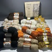 Vintage Rug Crafters Wildlife Portfolio Tiger Pattern & 78 Yarn Skeins Project