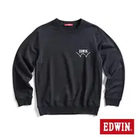 在飛比找momo購物網優惠-【EDWIN】男裝 袋花LOGO厚長袖T恤(黑色)