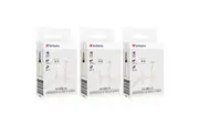 3PK Verbatim Charge & Sync USB-A To Micro USB Soft Touch Charging Cable 1m White