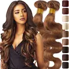 3Bundles Peruvian Virgin Human Hair Extensions Weave Weft Straight Body Wave