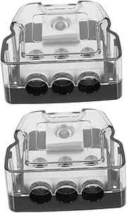 ULTECHNOVO Car Audio Power Distribution Block 2pcs Audio Distribution Box 3-Out Ground Distributor Automotive Power Distribution Ground Distribution Block