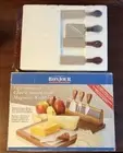 SEALED LA FROMAGERIE Bonjour Cheese Board Wood/Marble Knife Set 10" x 14"