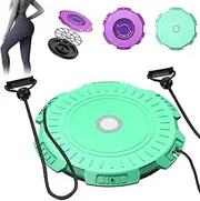 Massage Waist Twisting Board with Pull Rope, Equipped with 2 Tension Ropes, Bidirectional Rotation, Silent Rotating Structure, for Male and Female Core Trainin