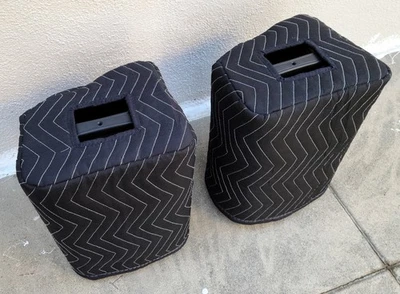 QSC CP8 CP 8 1000W Padded Black Speaker Covers (2) Qty of 1=1 Pair!