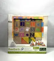EVEREARTH Build And Learn Block Set 80 Pieces 18m+ Includes Storage Bag New