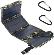1 Set Solar Panel Charger Portable Outdoor Solar Charging Equipment Lightweight Durable Design for Hiking Camping and Emergency Use Practical