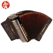 Hohner Corona II Xtreme GCF 34 Button Diatonic Black Accordion W/ Straps, Bag
