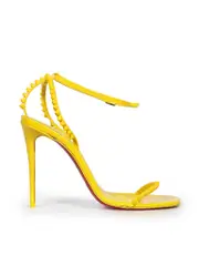Yellow Patent So Me 100 Spike Sandals
