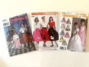 Lot of 3 Vintage Simplicity Child & Adult Costume Easy Sewing Patterns Halloween
