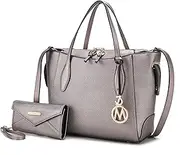 [MKF Collection] Tote bag for Women with Wristlet Wallet, Vegan Leather Top-Handle Shoulder Handbag Purse