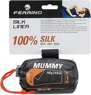 Ferrino - Silk Sleeping Bag Liner - Mummy Model - Ultralight - Silk - White.