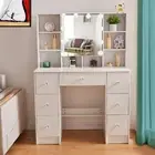 Hollywood Vanity Dressing Table with LED Lighted Mirror Bedroom Makeup Desk