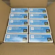 1 CASE MEDLINE SENSICARE Nitrile Exam Gloves Extended Cuff, 450 Ct Size: XL