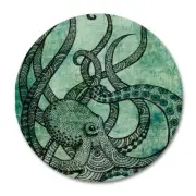 Octopus Round Mouse Pad Gorgeous Cool Octopus Color Printed Mousepad Round No...