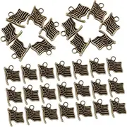 [BELLIFFY] 60pcs American Flag Charm Pendants Diy Alloy Jewelry Charms for Earrings Pendants Bracelets Diy Jewelry Making