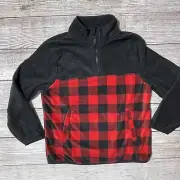 Wonder Nation Boys 1/4 Zip Fleece Pullover Size M(8). NWT! Black & Red
