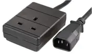 PRO POWER - IEC C14 Plug to 10A UK Socket Power Lead, 0.5m