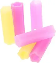 HONMEET 3 Pairs Silicone Cuticle Scissor Tweezers Covers Star Protective Manicure Tool Sleeves for Safe Use Beauty Schools Home