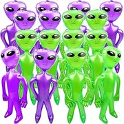 16 Pcs 35 Inch Halloween Inflatable Alien Giant Inflatable Alien Large Blow Up Alien Jumbo Alien Inflate Balloons Toy for Birthday Halloween Alien Theme Party (Color Set 1)