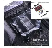 LED Controlled Bykski Amd Cpu Water Cooling Block For Ryzen 3/5/7/9 AM3/AM4