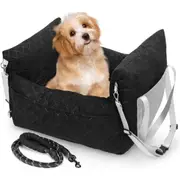Dog Car Seat for Small Dogs, Puppy Booster Seat Fully Removable and Washable ,Ideal for small pets up to 25 lbs.